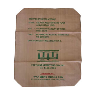 Dokuma Polipropilen Blok Alt Valf PP Çimento Torbaları 20kg 25kg 30kg 40kg 50kg Ambalaj Kapları