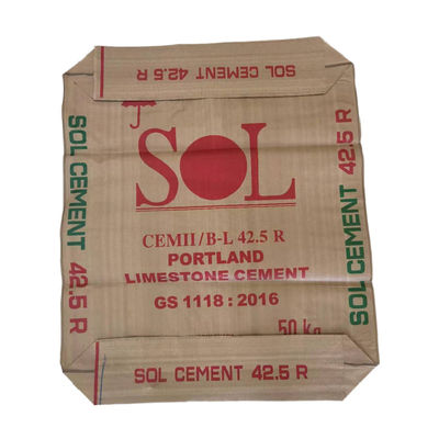 Dokuma Polipropilen Blok Alt Valf PP Çimento Torbaları 20kg 25kg 30kg 40kg 50kg Ambalaj Kapları