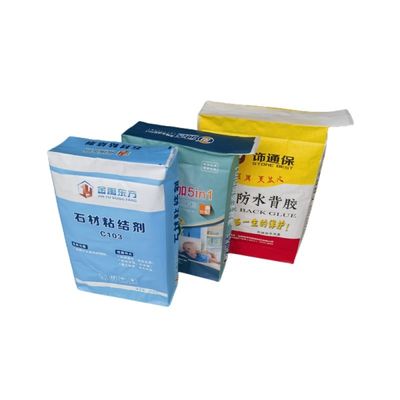 Boş BOPP Dokuma Torbalar Blok Alt Baskılı PP Valf Ambalaj Torbası