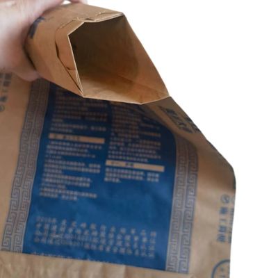 25KG 40KG 50KG AdStar 2 Katlı Kağıt Torbalar Çimento Ambalajı İçin Vana Kağıt Torbalar