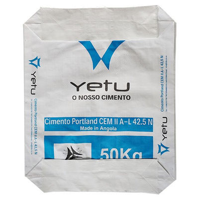 Yüksek Mukavemetli PP AD Star Çuvallar 50kg Çimento Ambalajı için Blok Altlıklı Valfli Çuval