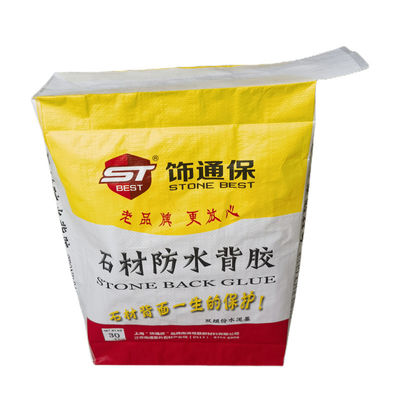 Valf BOPP PP Çimento Torbaları Alt Blok 20KG 40KG 50KG Boş PP Valf Torbası