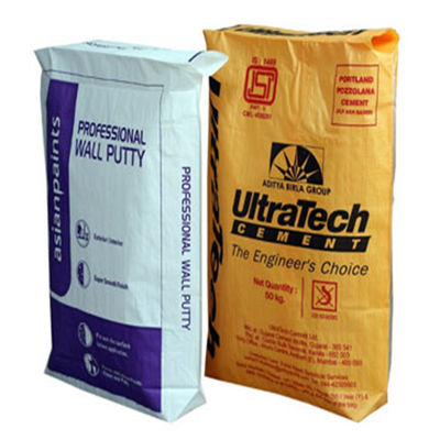 Boş Çimento Ambalaj Torbaları 20KG 40KG 50KG PP Blok Alt Valf Torbası