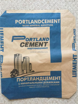 Özel Kahverengi 3 Katlı Kağıt Torbalar 50kg Çimento Kağıt Torba Çuvalları 60gsm - 90gsm