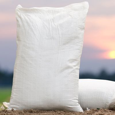 Beyaz Dokuma Polipropilen Kum Torbaları Geri Dönüşüm Boş Çakıl Torbaları 50KG