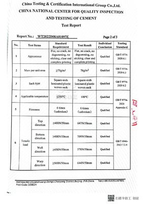 Laminasyonlu Film PP Dokumalı Polipropilen 50 kg Valflı Çanta Kare Alt Çanta Çanta Çanta Çanta Çanta