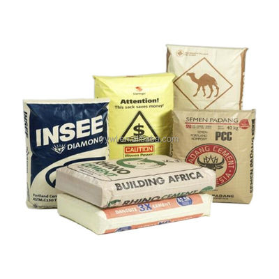 Kendi kendine kapanan inşaat malzemesi ambalajı Valf ambalajlı PP çimento torbası