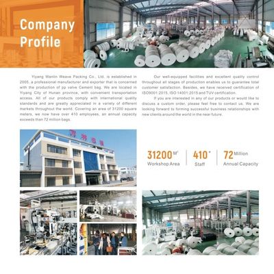 25 KG 40 KG 50 KG PP Dokumalı Çimento Çuvalı Boş PP Valf Torbası Blok Altı Valfla