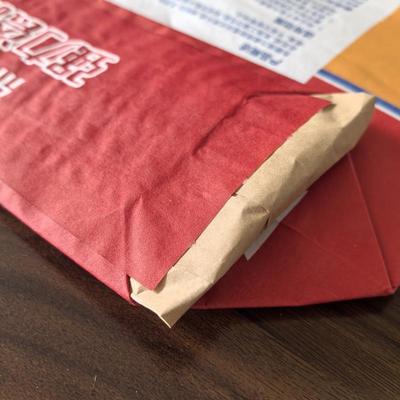 Özelleştirilmiş Logo 3 Katlı 80GSM Kağıt Çimento Torbaları 1 Katlı Film Çok Katlı Kağıt Neme Dayanıklı 20KG Fayans Yapıştırıcısı Neme Dayanıklı