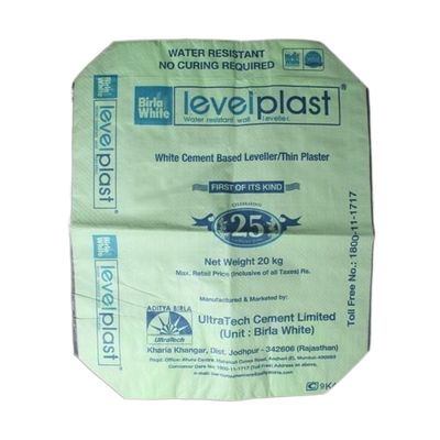 Çimento için Boş Blok Alt Valfli Torba 20kg 25kg 40kg 50kg PP Malzeme Baskı 1-4 Renk/Taraf Güçlü