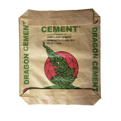 25 KG 40 KG 50 KG Dokumalı PP Valf Cement Torbalar Boş Çuval Endüstriyel Flexo Baskı Ambalajı
