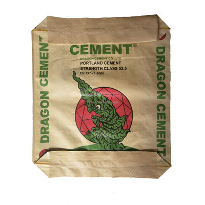 Çeşitli renkli poli dokuma nem geçirmez PP çimento valf torbaları 25 KG 40 KG 50 KG ambalaj