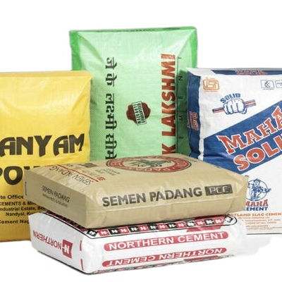 50 kg kare altı sement torbası için dokuma polipropilen laminatlı tüplü valf torbası Yüz yüzeyi 100% bakire polipropilen baskı