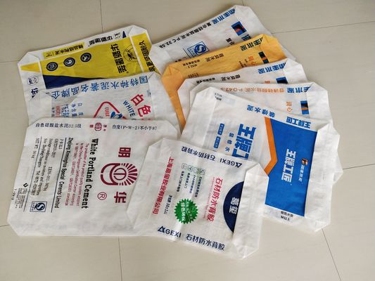 80GSM PP Valfli Çimento Torbası Lamine Çok Renkli Baskı 20-50kg