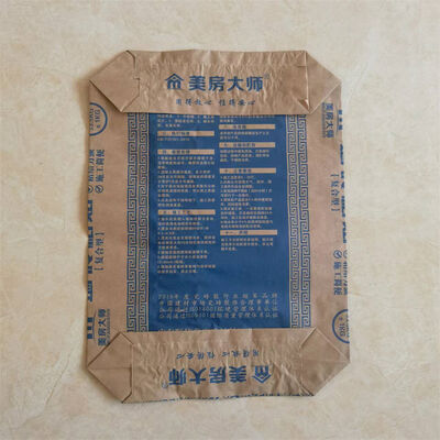 2 Katmanlı 90GSM Kağıt Valfli Torba, 20kg 25kg 30kg 40kg Harç İçin Blok Tabanlı