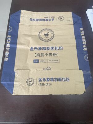 2 Katmanlı 90GSM Kağıt Valfli Torba, 20kg 25kg 30kg 40kg Harç İçin Blok Tabanlı