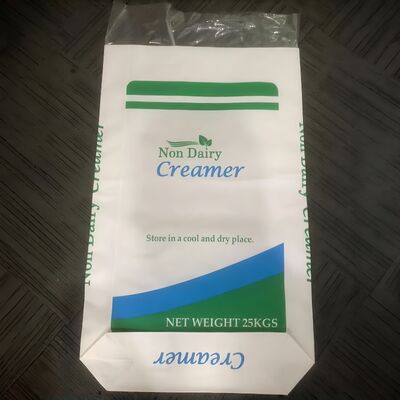 Gıda Sınıfı Kağıt Açık Ağızlı Torba, 25kg Süt Tozu Krema İçin Blok Tabanlı