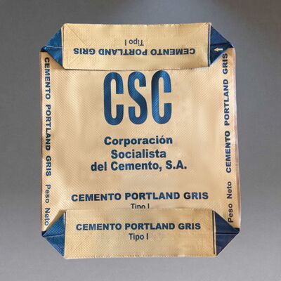 50 kg ağır ağırlıklı çimento ambalajı için nem geçirmez PP dokuma valf torbası