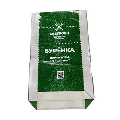 Hayvan yemleri için BOPP baskı açık üst kare alt su geçirmez evcil hayvanları beslemek için PP dokuma torbası