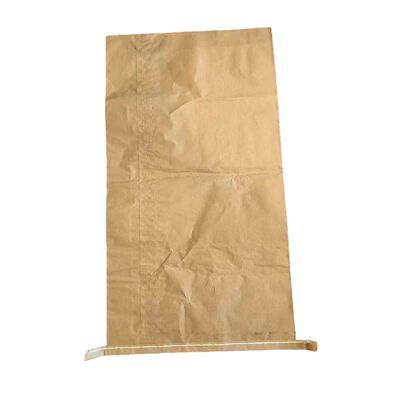 20kg Açık Ağızlı, Dikilmiş Tabanlı Kraft Kağıt Torba, Cüruf Sökücü, Cüruf Toplayıcı, Dökümhane Cürufu Ambalajı, Özel Boyut Mevcut