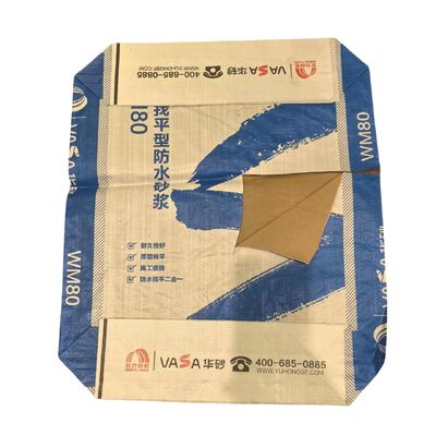 20KG 25KG 40KG çimento kuru karışımları ambalajı için iç kağıt astarlı PP dokuma valf torbası